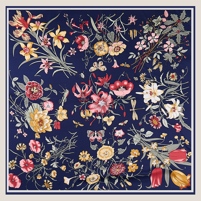 Scarf Silk Square - POBING foulard en soie sergé femmes
