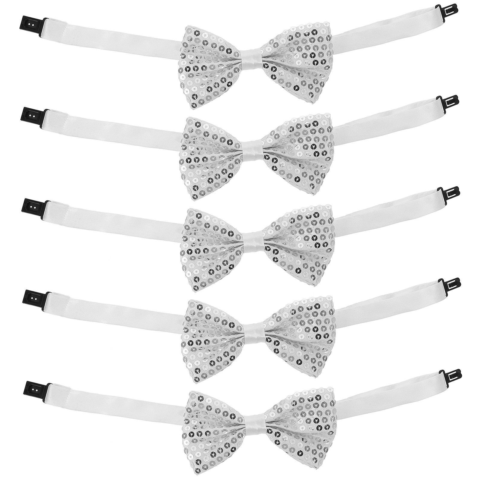 Bow Tie Pre Tied - 5 nœuds papillon à paillettes pour