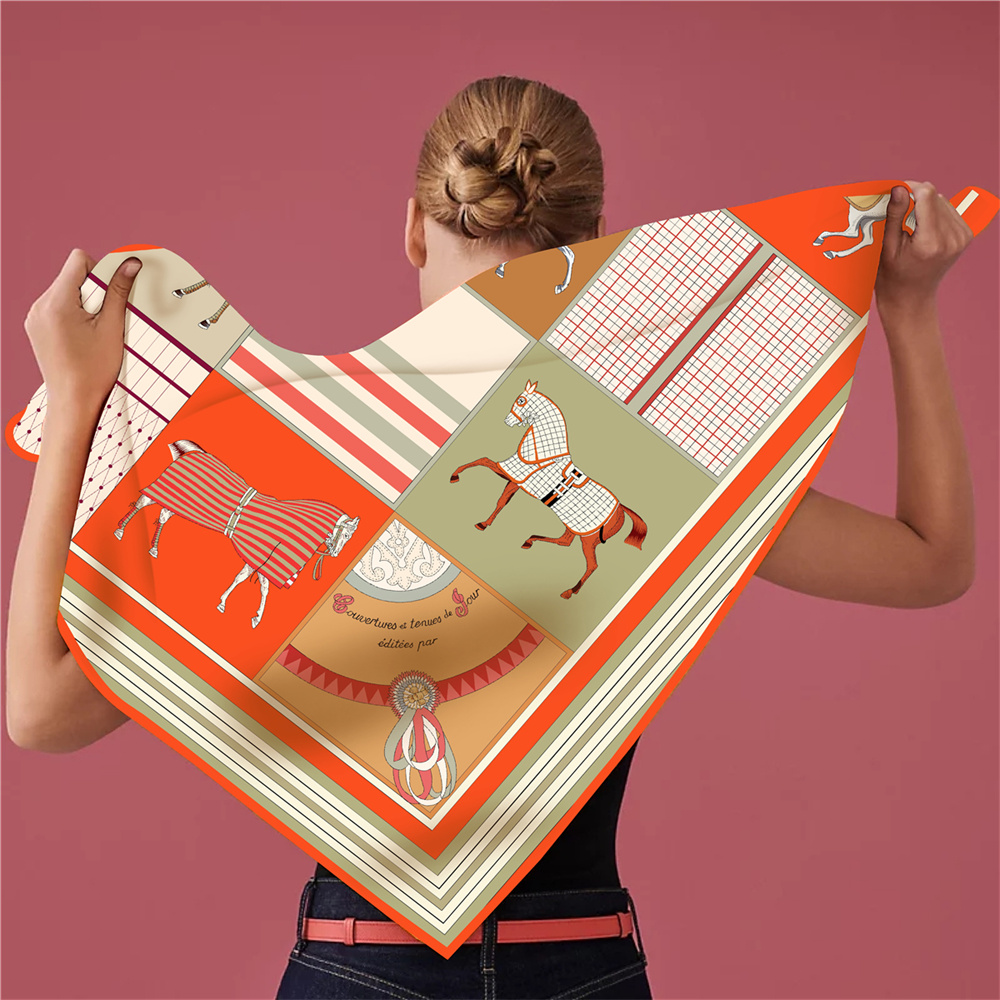 Nouvelles écharpes en soie imp - Scarf Silk Square avis et prix